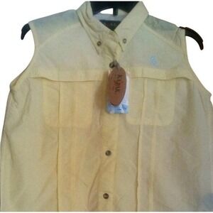 KAYAK Sports Womens Fishing Shirt Small NWT Outdoor Activities Yellow Sleeveless